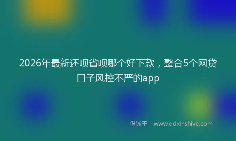 2026年最新还呗省呗哪个好下款，整合5个网贷口子风控不严的app