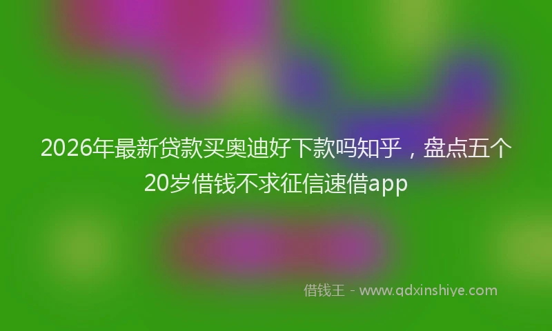 2026年最新贷款买奥迪好下款吗知乎，盘点五个20岁借钱不求征信速借app