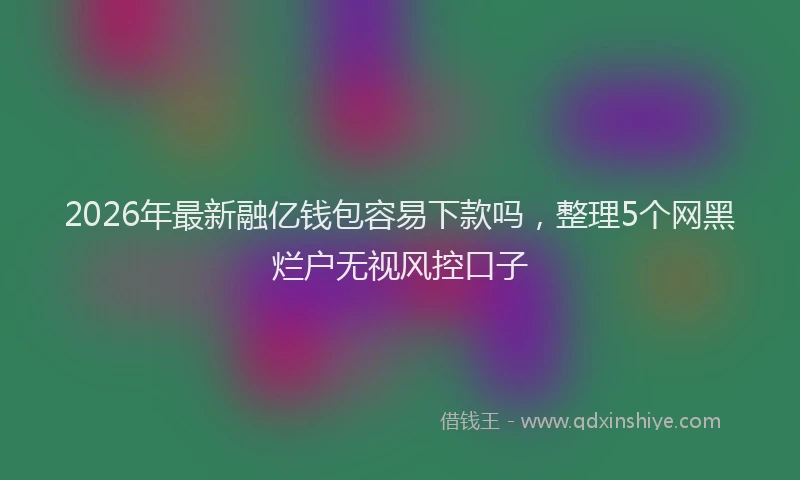 2026年最新融亿钱包容易下款吗，整理5个网黑烂户无视风控口子