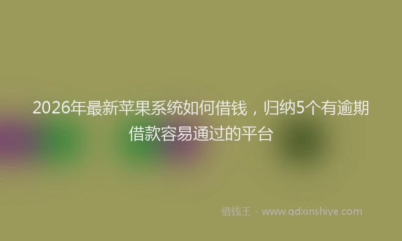 2026年最新苹果系统如何借钱，归纳5个有逾期借款容易通过的平台