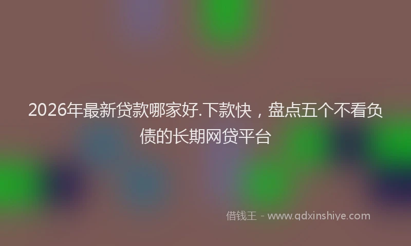 2026年最新贷款哪家好.下款快，盘点五个不看负债的长期网贷平台