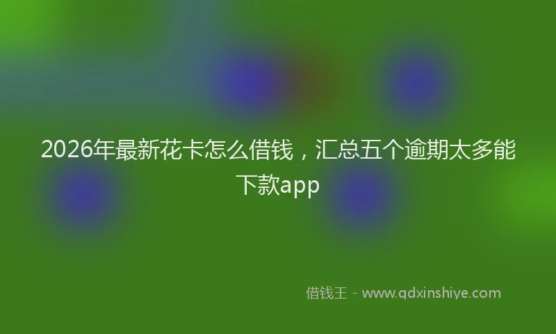 2026年最新花卡怎么借钱，汇总五个逾期太多能下款app