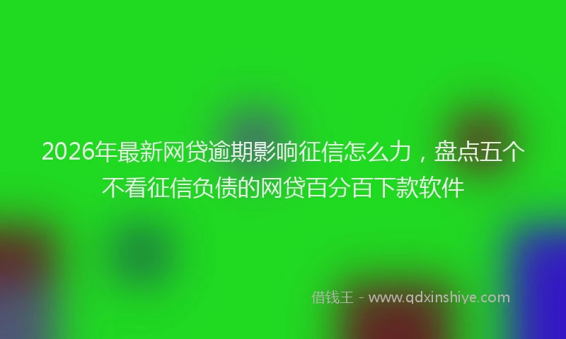 2026年最新网贷逾期影响征信怎么力，盘点五个不看征信负债的网贷百分百下款软件