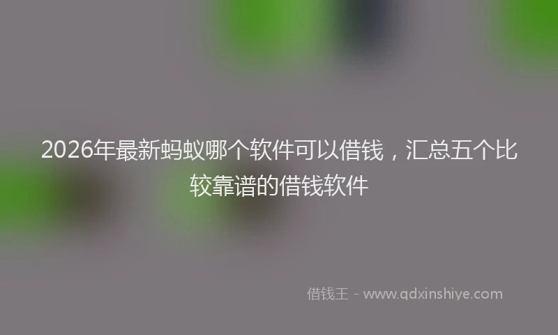 2026年最新蚂蚁哪个软件可以借钱，汇总五个比较靠谱的借钱软件