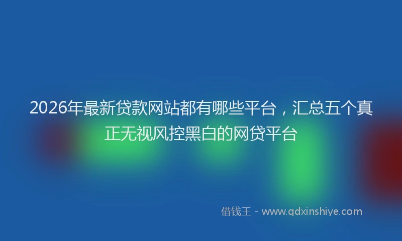 2026年最新贷款网站都有哪些平台，汇总五个真正无视风控黑白的网贷平台