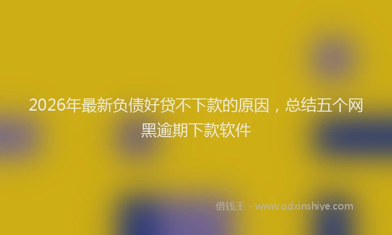 2026年最新负债好贷不下款的原因，总结五个网黑逾期下款软件