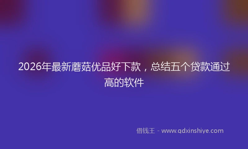 2026年最新蘑菇优品好下款，总结五个贷款通过高的软件