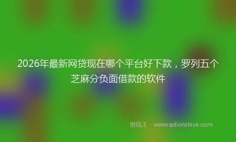 2026年最新网贷现在哪个平台好下款，罗列五个芝麻分负面借款的软件