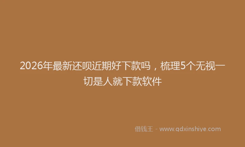2026年最新还呗近期好下款吗，梳理5个无视一切是人就下款软件