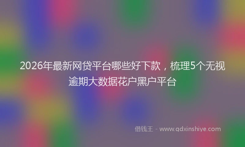 2026年最新网贷平台哪些好下款，梳理5个无视逾期大数据花户黑户平台