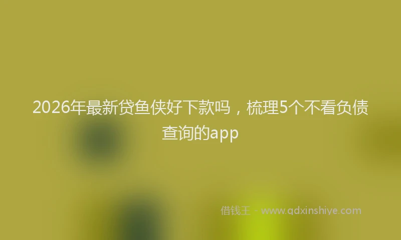 2026年最新贷鱼侠好下款吗，梳理5个不看负债查询的app