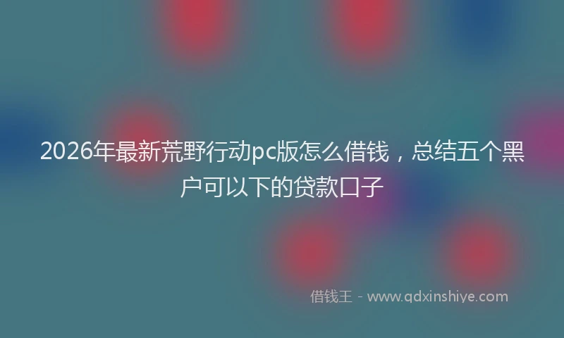 2026年最新荒野行动pc版怎么借钱，总结五个黑户可以下的贷款口子