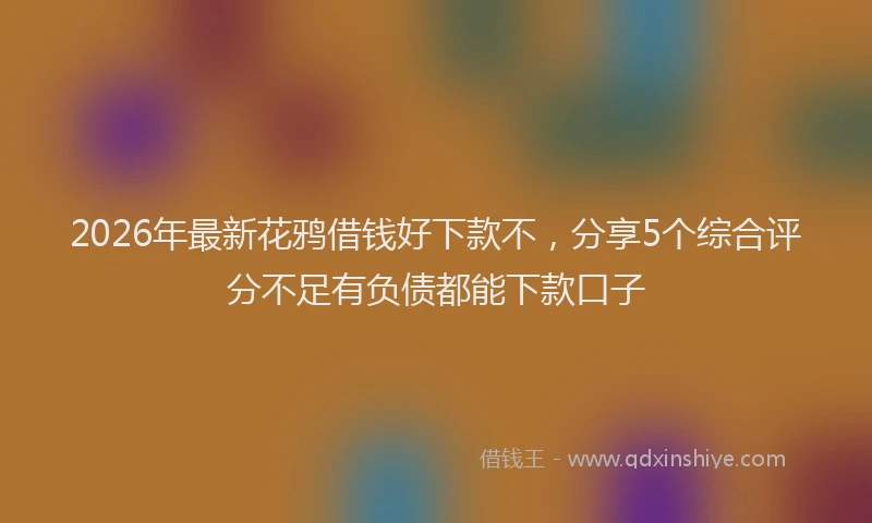 2026年最新花鸦借钱好下款不，分享5个综合评分不足有负债都能下款口子