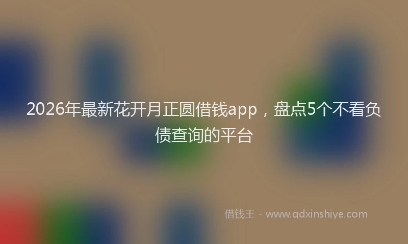 2026年最新花开月正圆借钱app，盘点5个不看负债查询的平台