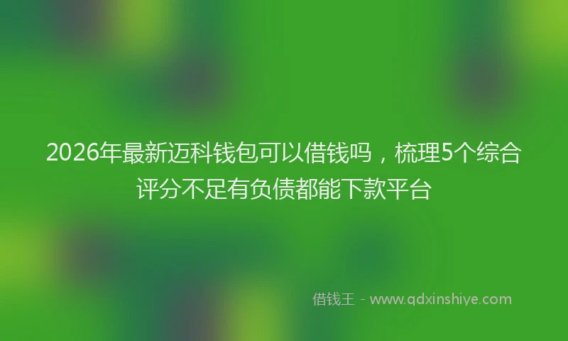 2026年最新迈科钱包可以借钱吗，梳理5个综合评分不足有负债都能下款平台