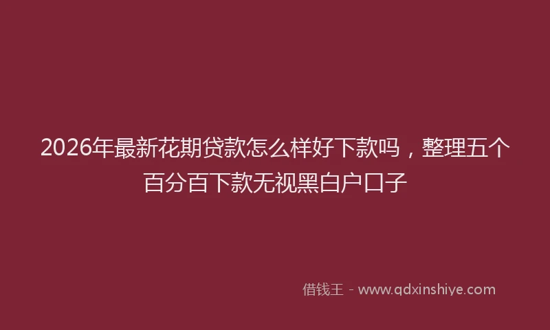 2026年最新花期贷款怎么样好下款吗，整理五个百分百下款无视黑白户口子