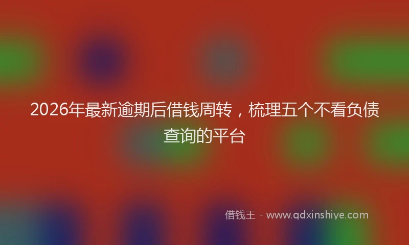 2026年最新逾期后借钱周转，梳理五个不看负债查询的平台