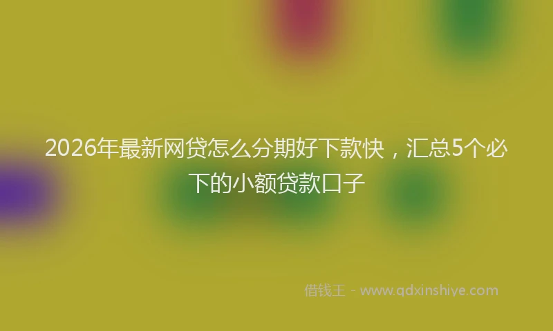 2026年最新网贷怎么分期好下款快，汇总5个必下的小额贷款口子