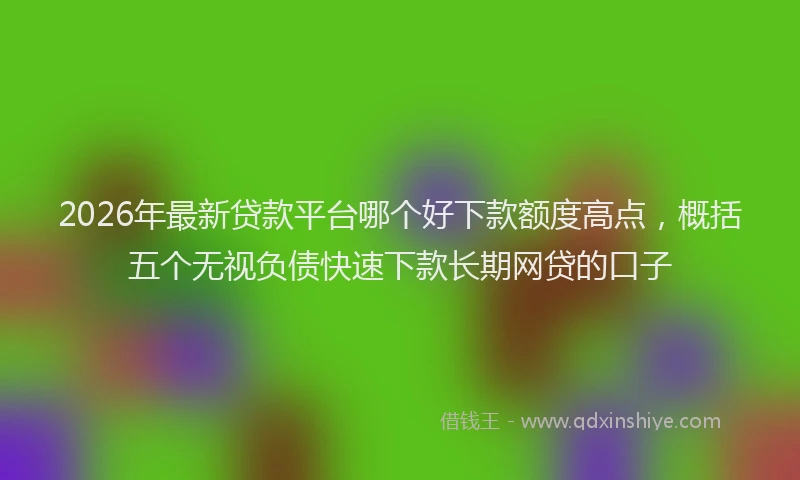 2026年最新贷款平台哪个好下款额度高点，概括五个无视负债快速下款长期网贷的口子