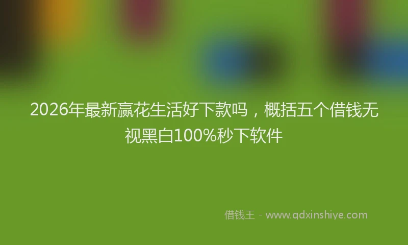 2026年最新赢花生活好下款吗，概括五个借钱无视黑白100%秒下软件