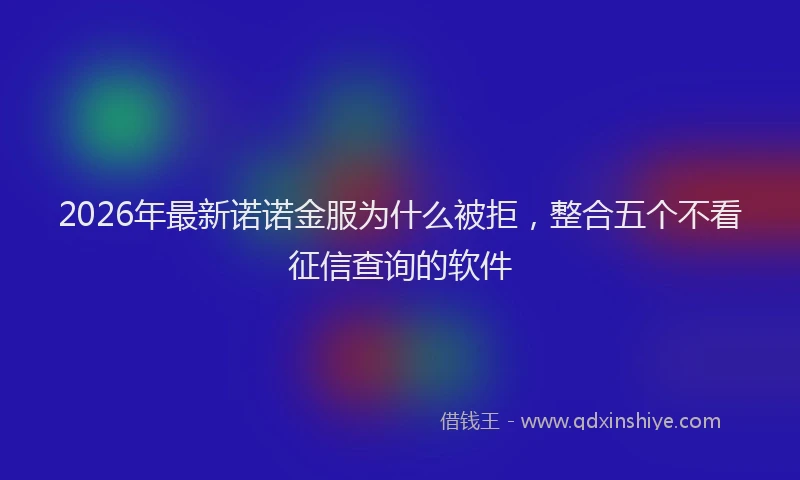 2026年最新诺诺金服为什么被拒，整合五个不看征信查询的软件