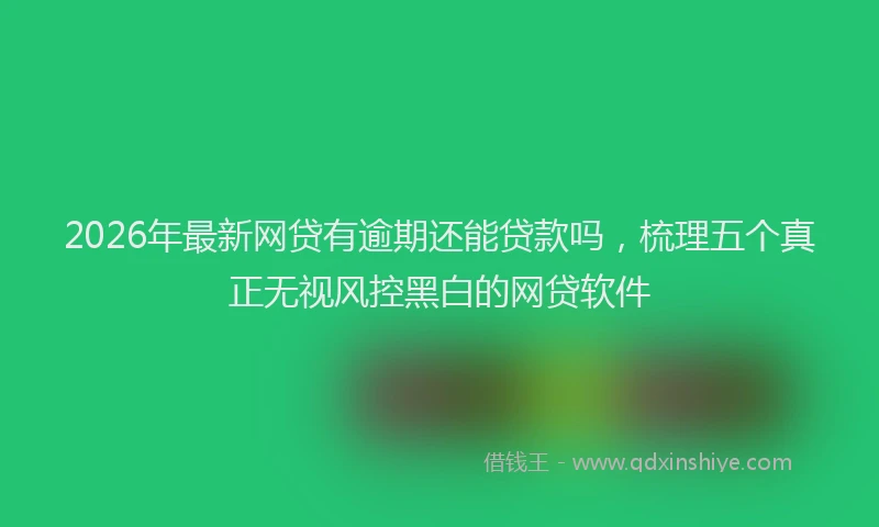 2026年最新网贷有逾期还能贷款吗，梳理五个真正无视风控黑白的网贷软件