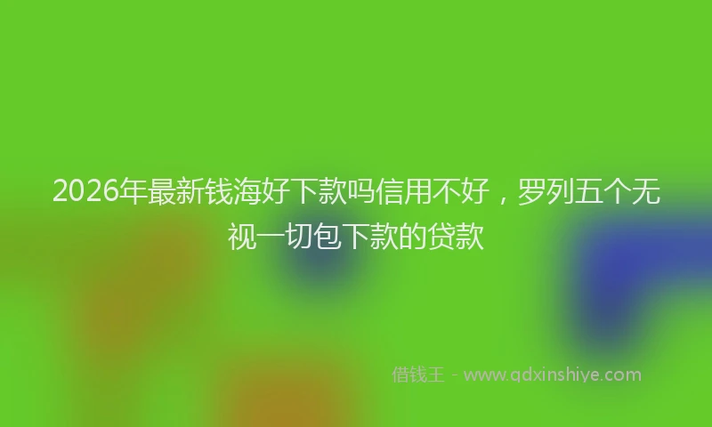 2026年最新钱海好下款吗信用不好，罗列五个无视一切包下款的贷款