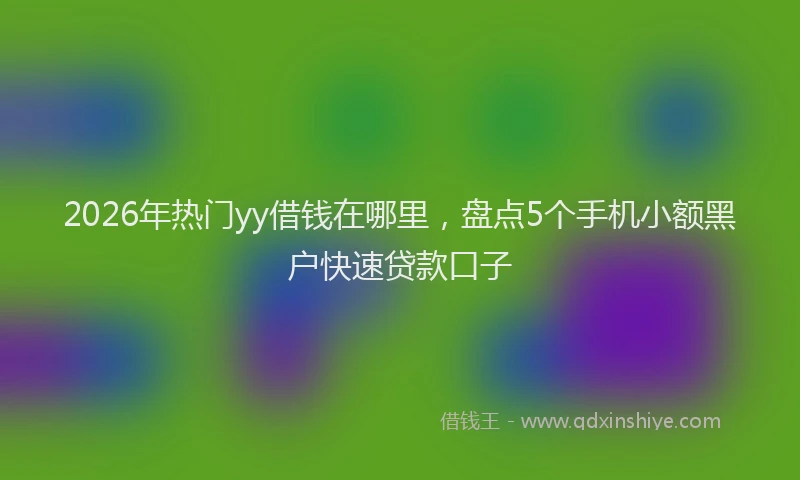 2026年热门yy借钱在哪里，盘点5个手机小额黑户快速贷款口子