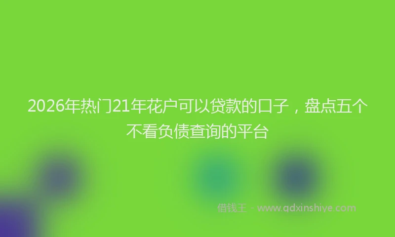 2026年热门21年花户可以贷款的口子，盘点五个不看负债查询的平台