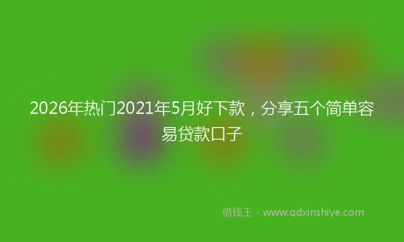 2026年热门2021年5月好下款，分享五个简单容易贷款口子