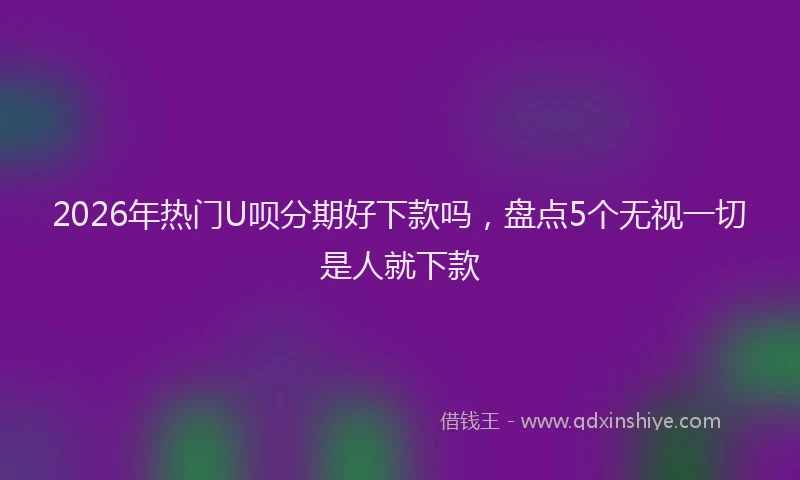 2026年热门U呗分期好下款吗，盘点5个无视一切是人就下款
