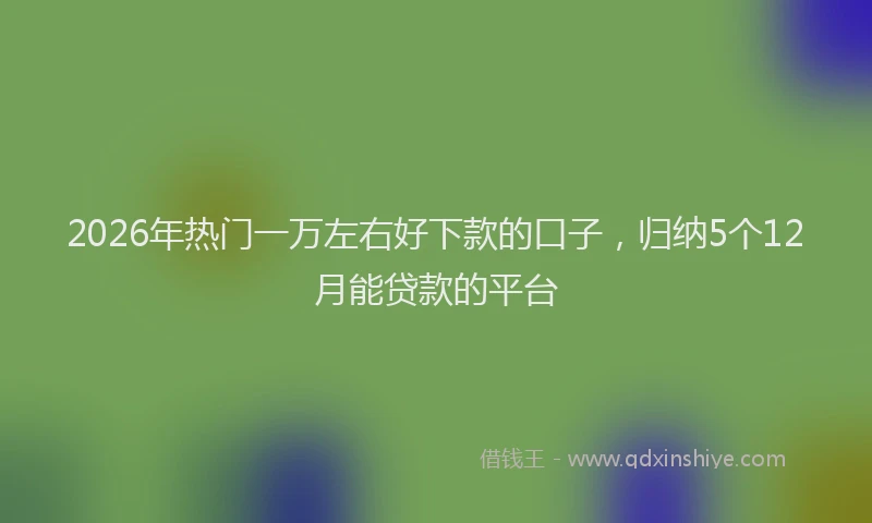 2026年热门一万左右好下款的口子，归纳5个12月能贷款的平台