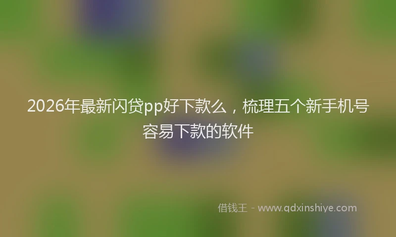 2026年最新闪贷pp好下款么，梳理五个新手机号容易下款的软件