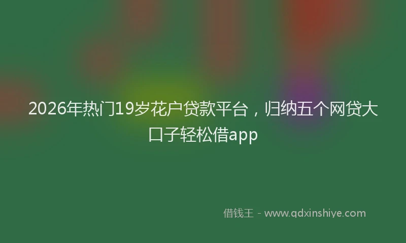 2026年热门19岁花户贷款平台，归纳五个网贷大口子轻松借app