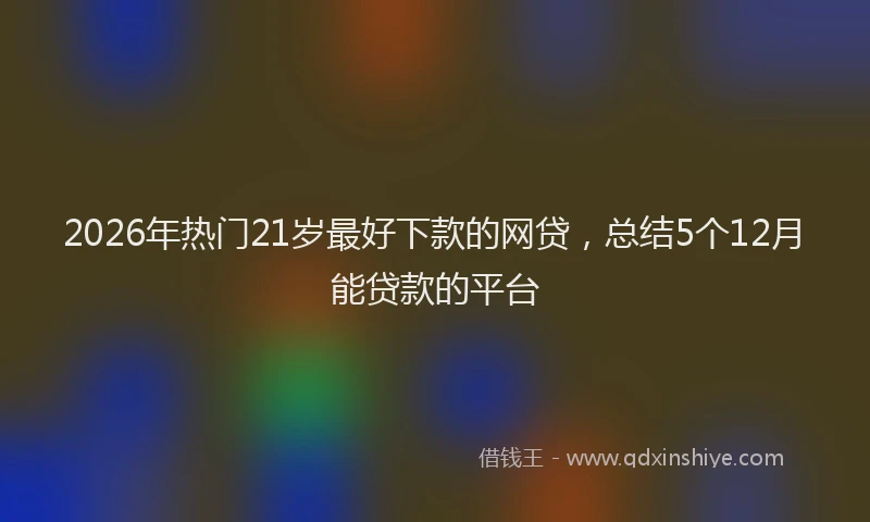 2026年热门21岁最好下款的网贷，总结5个12月能贷款的平台