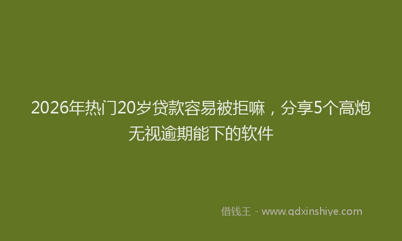 2026年热门20岁贷款容易被拒嘛，分享5个高炮无视逾期能下的软件