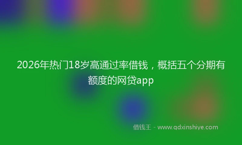 2026年热门18岁高通过率借钱，概括五个分期有额度的网贷app