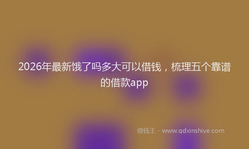 2026年最新饿了吗多大可以借钱，梳理五个靠谱的借款app