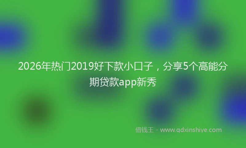 2026年热门2019好下款小口子，分享5个高能分期贷款app新秀