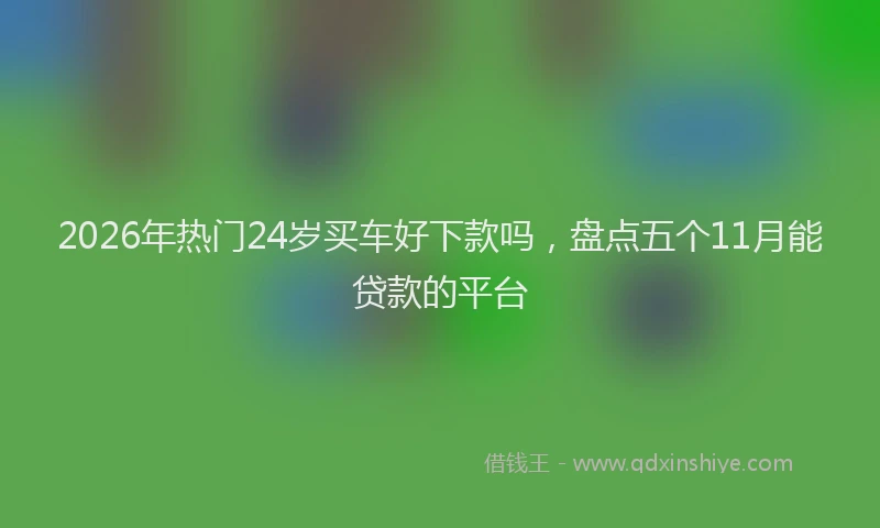 2026年热门24岁买车好下款吗，盘点五个11月能贷款的平台