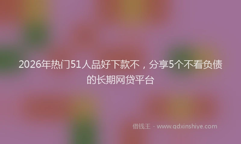 2026年热门51人品好下款不，分享5个不看负债的长期网贷平台