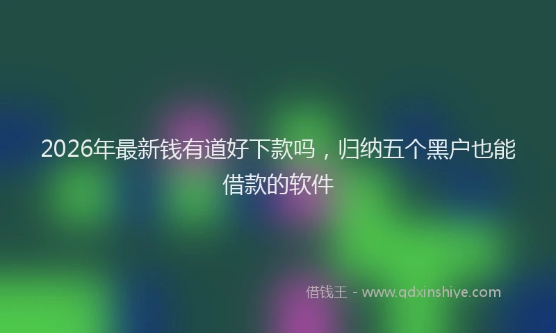 2026年最新钱有道好下款吗，归纳五个黑户也能借款的软件