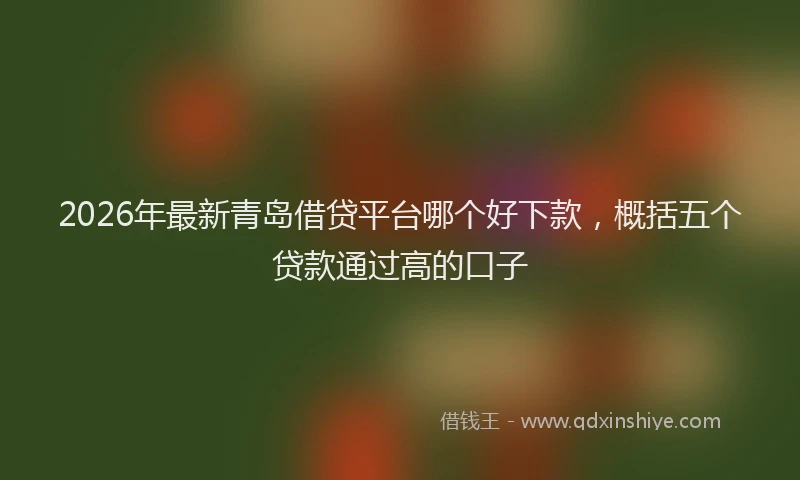 2026年最新青岛借贷平台哪个好下款，概括五个贷款通过高的口子