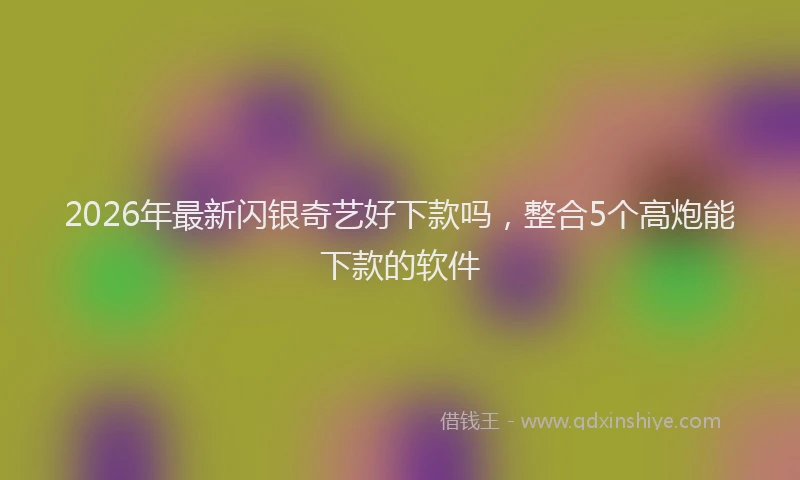 2026年最新闪银奇艺好下款吗，整合5个高炮能下款的软件
