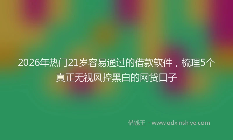 2026年热门21岁容易通过的借款软件，梳理5个真正无视风控黑白的网贷口子