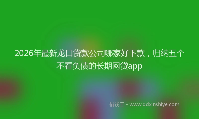 2026年最新龙口贷款公司哪家好下款，归纳五个不看负债的长期网贷app