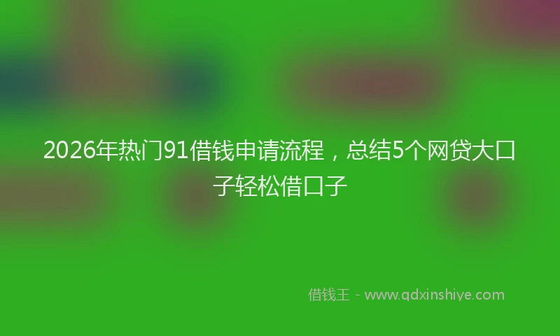 2026年热门91借钱申请流程，总结5个网贷大口子轻松借口子
