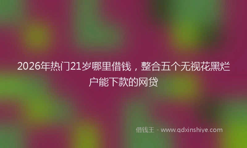 2026年热门21岁哪里借钱，整合五个无视花黑烂户能下款的网贷