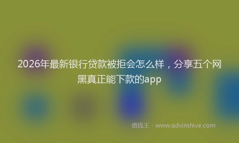 2026年最新银行贷款被拒会怎么样，分享五个网黑真正能下款的app