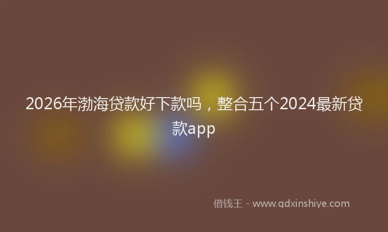 2026年渤海贷款好下款吗，整合五个2024最新贷款app
